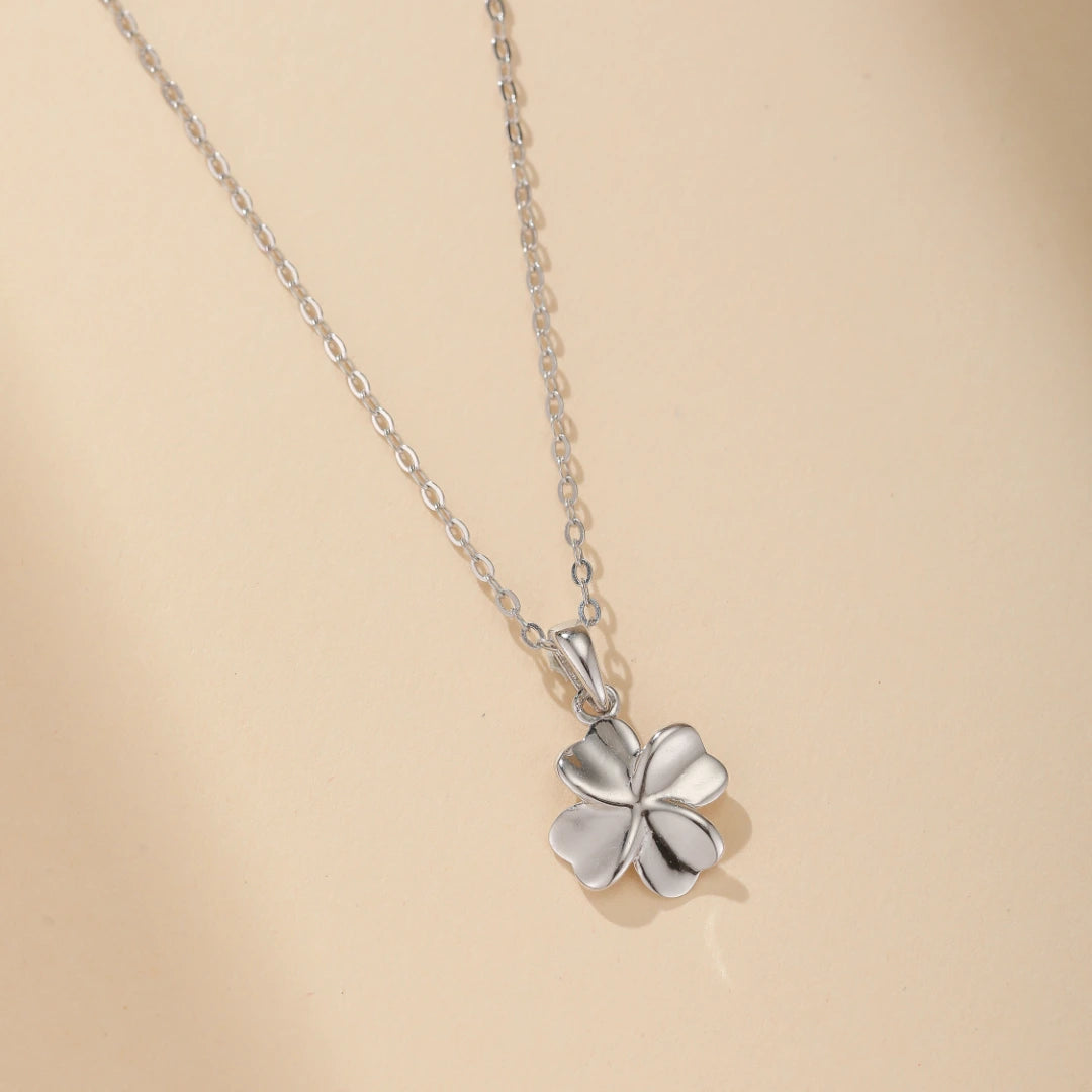 Collier Trèfle "Fleur Mystique" Argent