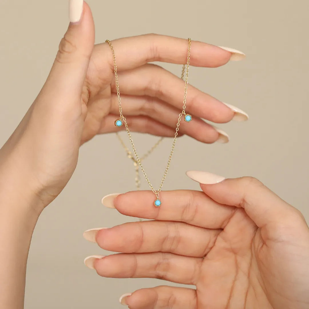 Halskette Türkis "Glanz der Weisheit" Silber