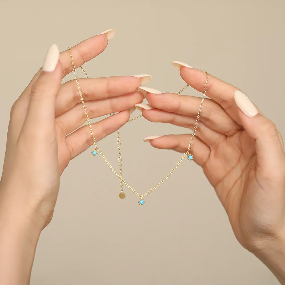 Halskette Türkis "Glanz der Weisheit" Silber