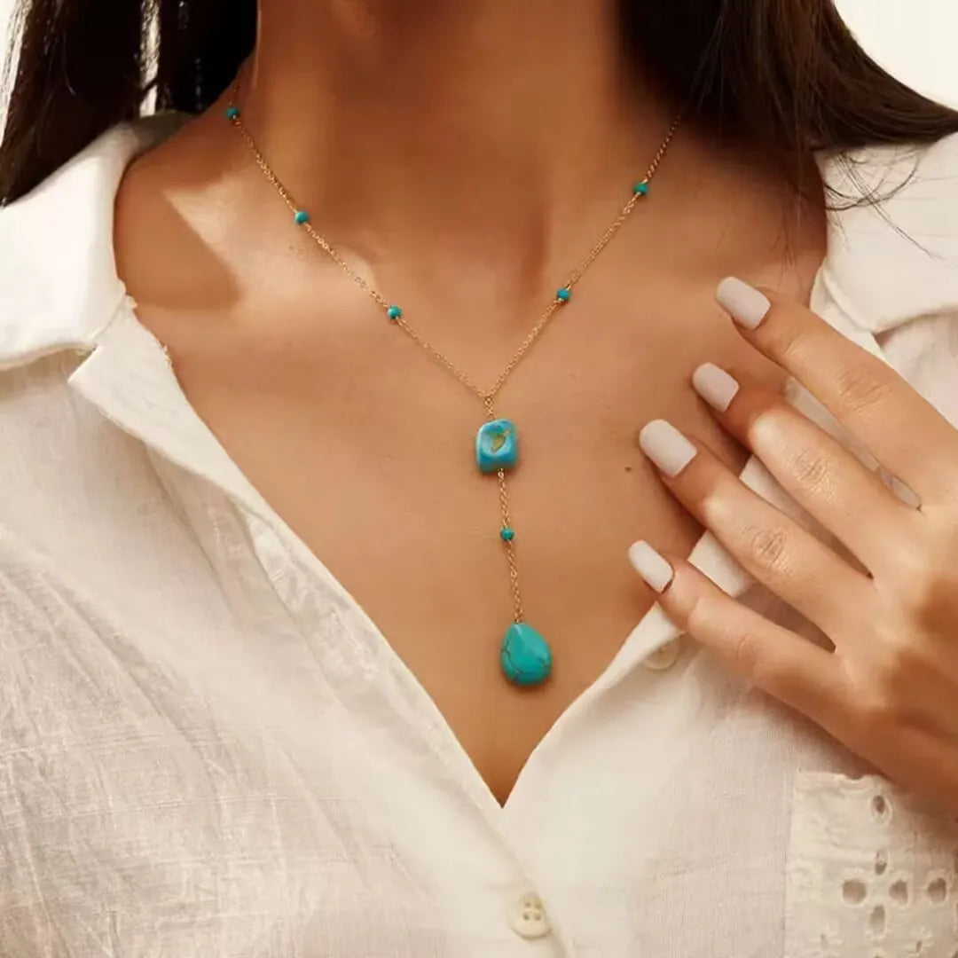 Halskette Türkis "Himmlische Reise" Silber