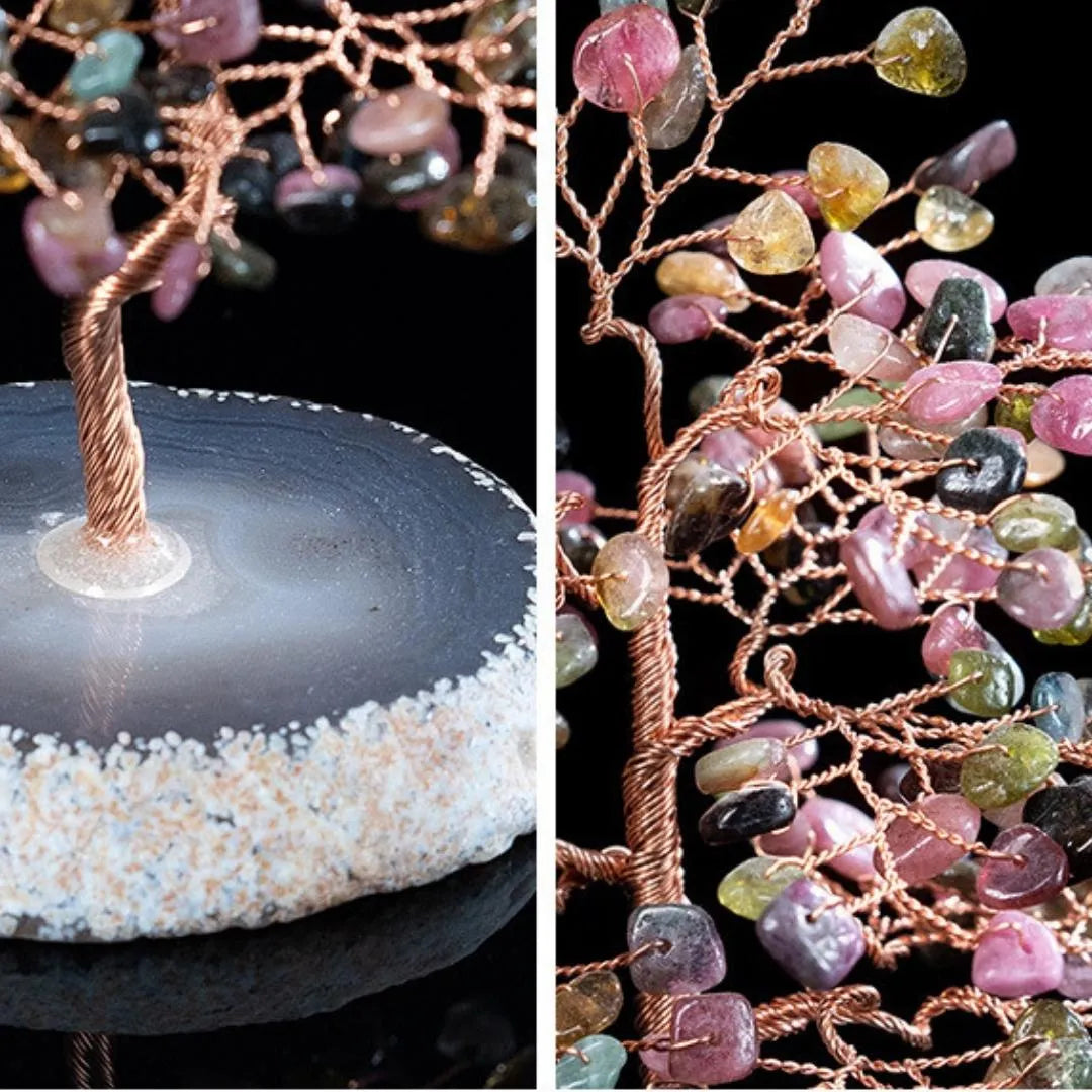 Prospérité - Tree of Life in Tourmaline and Agate